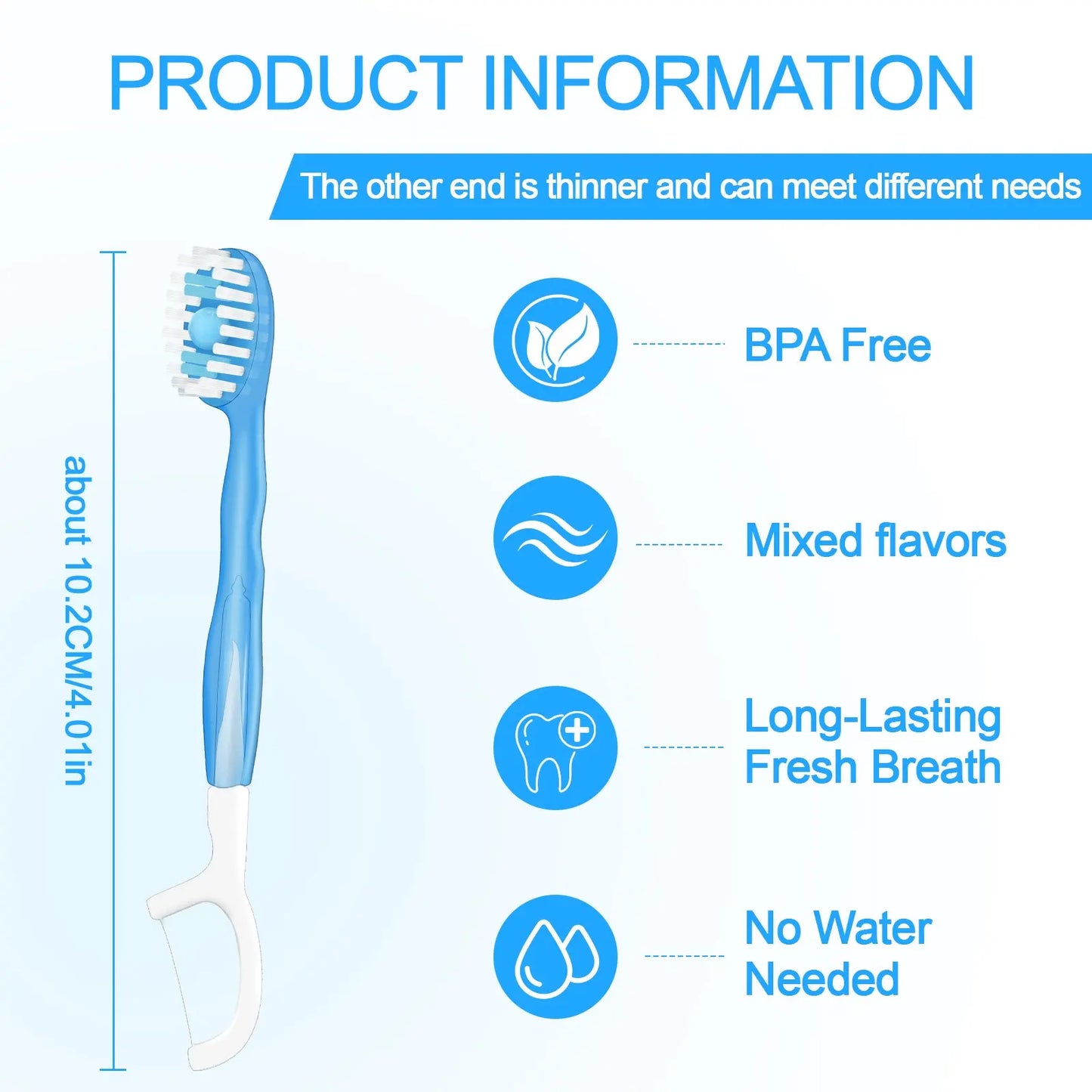 26-Pack Portable Disposable Toothbrushes with Toothpaste - Travel-Friendly, Rinse-Free, Fresh Mouth Solution