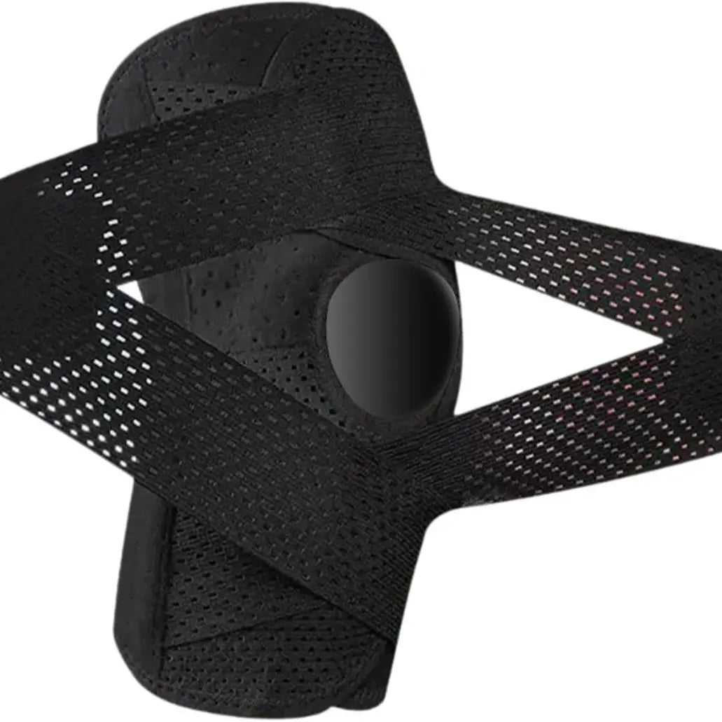 Breathable Open-Patella Knee Brace with Dual Side Stabilizers and Mesh Ventilation - Perfect for Injury Rehab and Multi-Sport Use, Includes 2 Sponge Pads, Essential for Camping