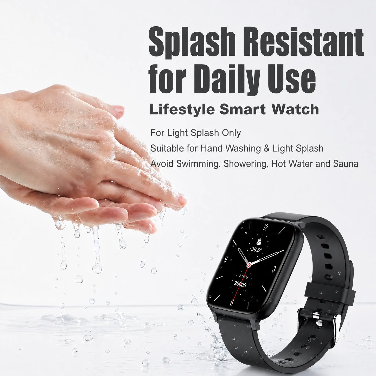 Smart Watch for Men and Women, 2.01" Touch Screen Lifestyle Watch with Message Reminder, Step Counter, Alarm, Timer, Music Control, Comfortable Strap, Compatible with Most Ios and Android Smartphones , Back to School Gift