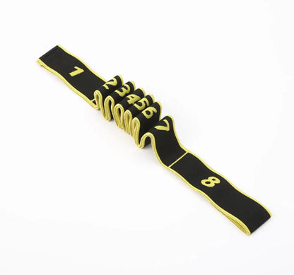 Yoga Pull Strap Belt Girl Elastic Latin Dance Stretching Band Loop Yoga Pilates GYM Fitness Exercise Resistance Band with Number