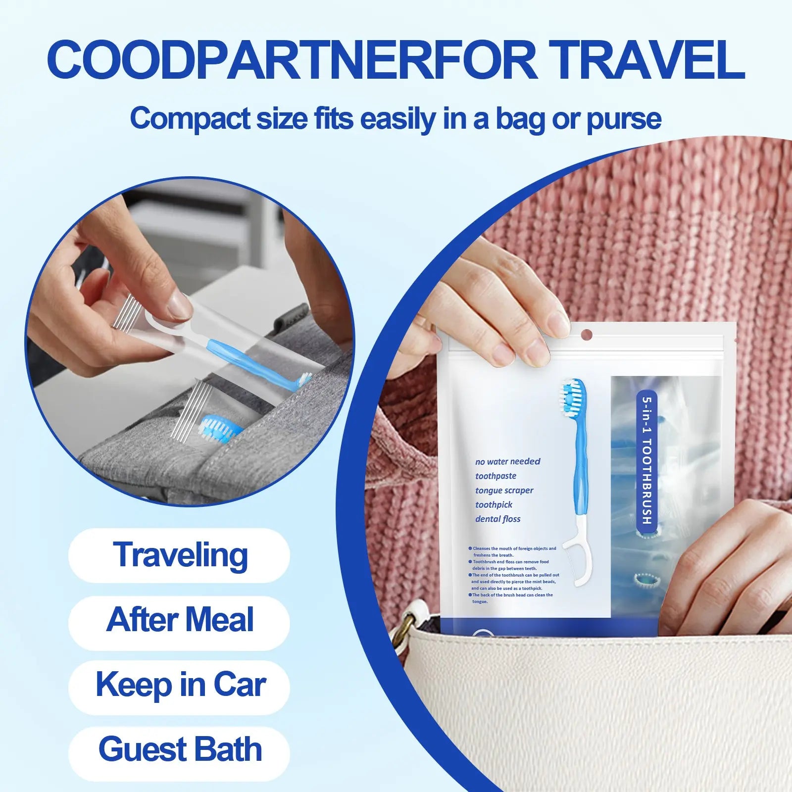 26-Pack Portable Disposable Toothbrushes with Toothpaste - Travel-Friendly, Rinse-Free, Fresh Mouth Solution