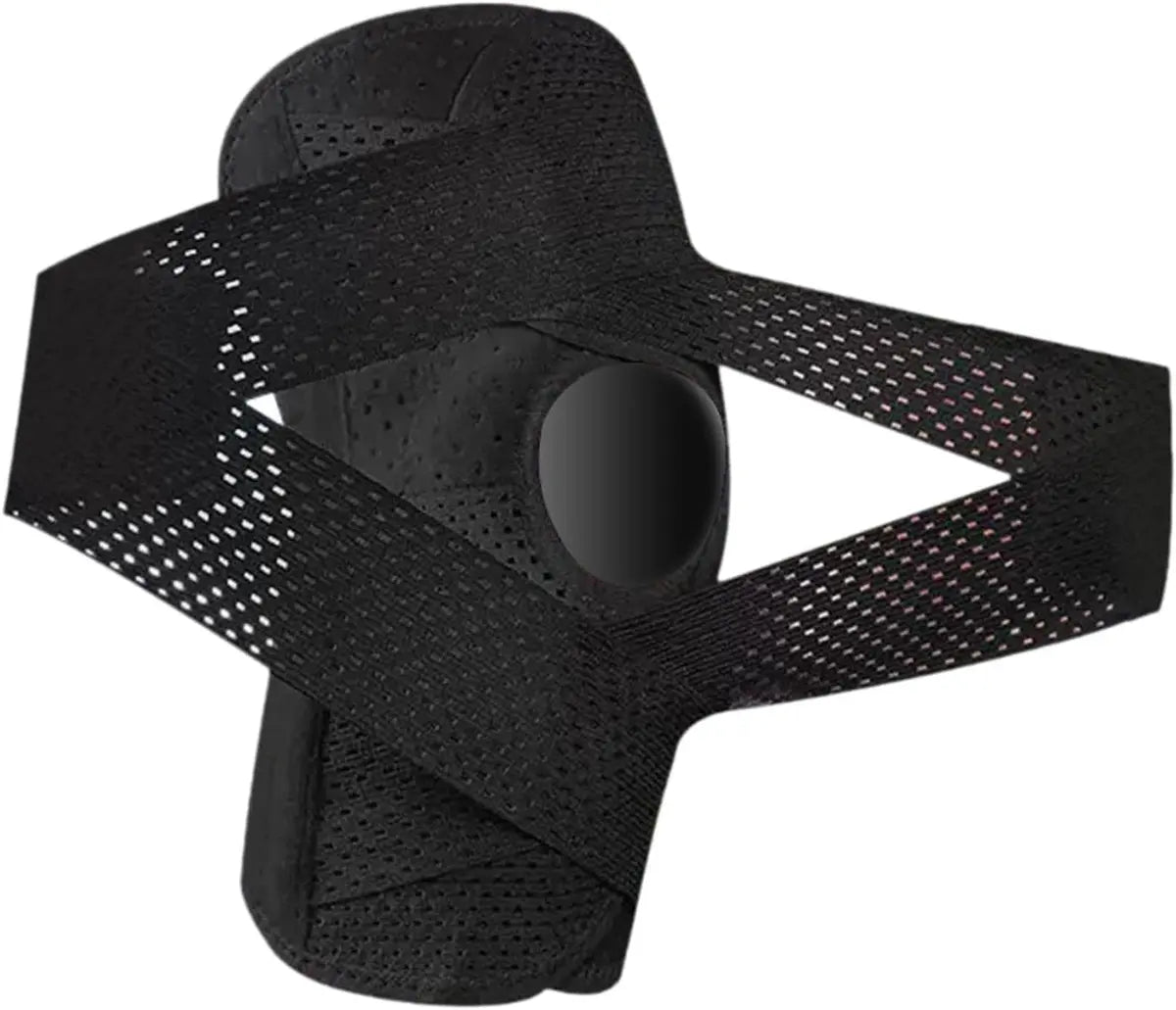 Breathable Open-Patella Knee Brace with Dual Side Stabilizers and Mesh Ventilation - Perfect for Injury Rehab and Multi-Sport Use, Includes 2 Sponge Pads, Essential for Camping