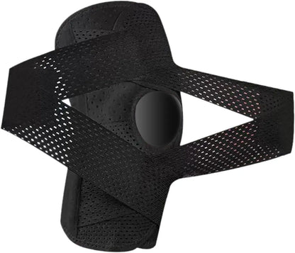 Breathable Open-Patella Knee Brace with Dual Side Stabilizers and Mesh Ventilation - Perfect for Injury Rehab and Multi-Sport Use, Includes 2 Sponge Pads, Essential for Camping
