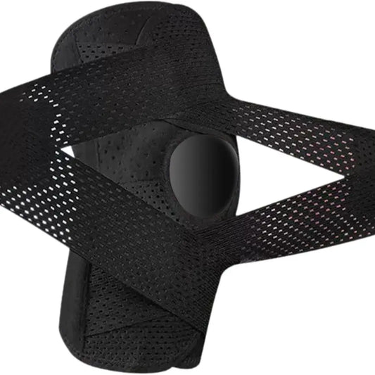 Breathable Open-Patella Knee Brace with Dual Side Stabilizers and Mesh Ventilation - Perfect for Injury Rehab and Multi-Sport Use, Includes 2 Sponge Pads, Essential for Camping